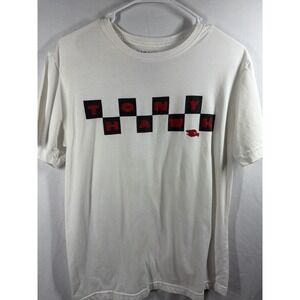 Tony Hawk Skateboarding T-Shirt Mens Medium White Graphic Tee Checkered Red Logo